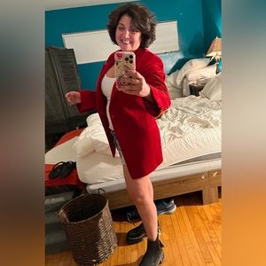 FRAME red velvet blazer